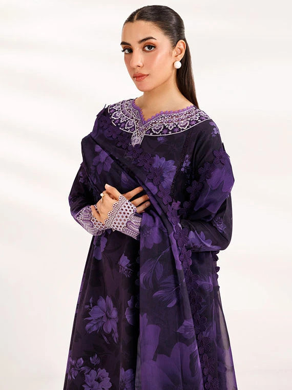 FARASHA Embroidered Printed Lawn Collection 2026 (05-Violet Breeze)