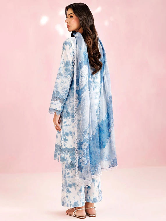 FARASHA Embroidered Printed Lawn Collection 2026 (07-Aqua Veil)