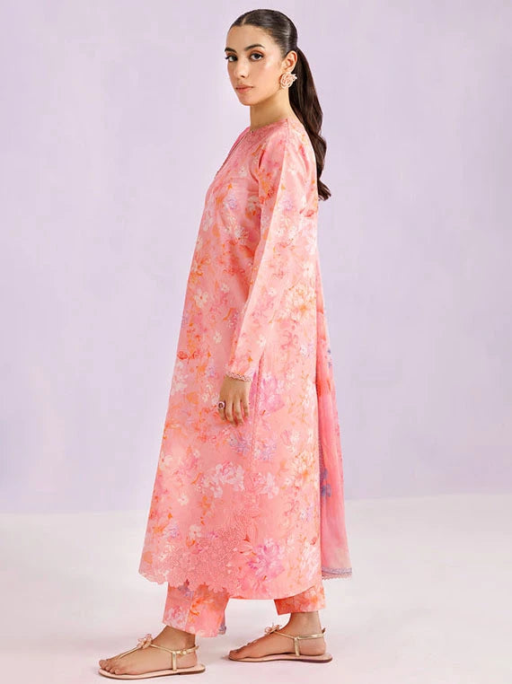 FARASHA Embroidered Printed Lawn Collection 2026 (08-Blush Satin)