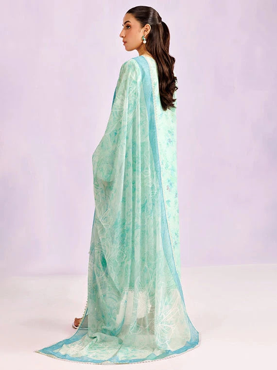 FARASHA Embroidered Printed Lawn Collection 2026 (09-Mint Pine)