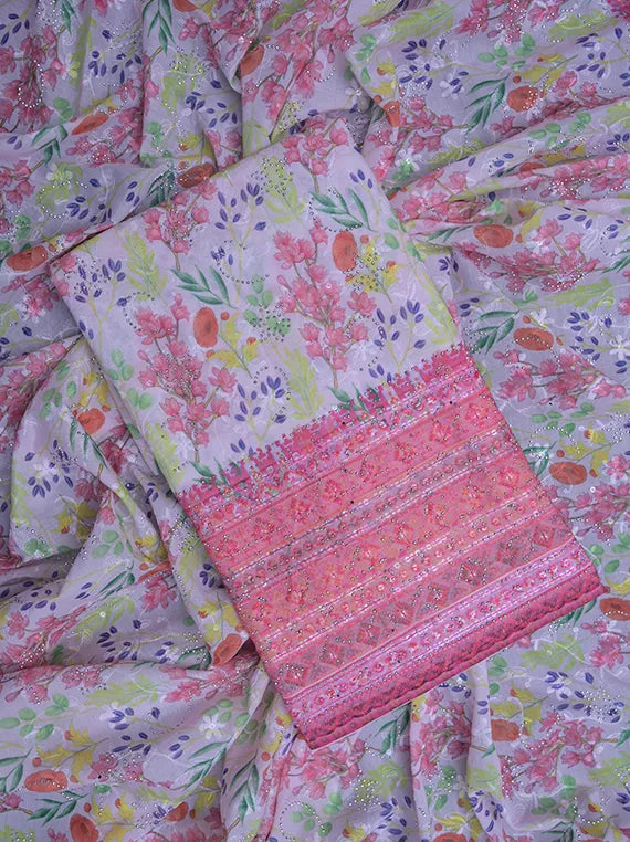 Fancy Chikankari Printed Lawn Shirt Edit 2025 (LI08-49)