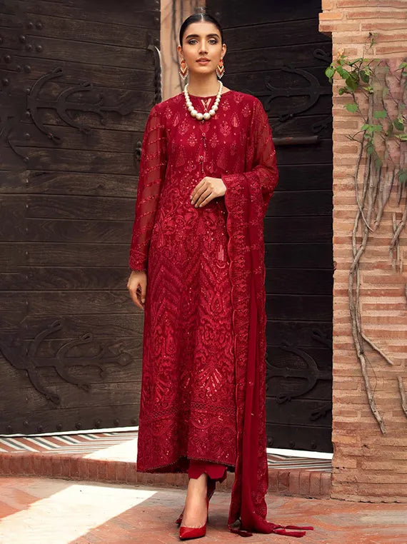 Farasha Signature Chiffon Collection 2025 (Crimson)