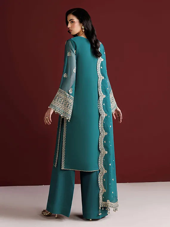 Farasha Unstitched Formal Chiffon Collection'26 (Azure Royale)