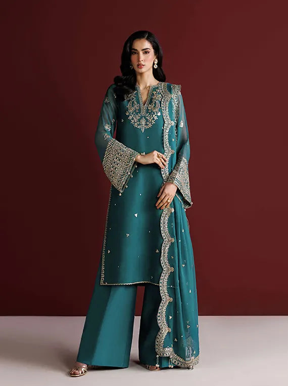 Farasha Unstitched Formal Chiffon Collection'26 (Azure Royale)