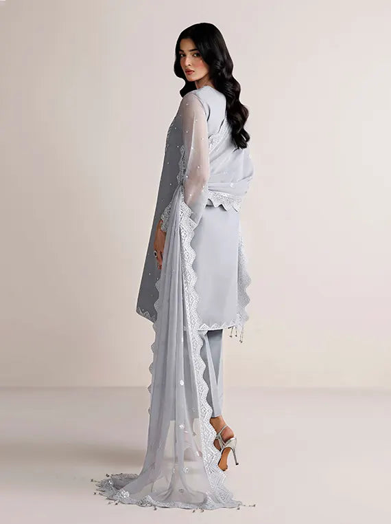 Farasha Unstitched Formal Chiffon Collection'26 (Pearl Whisper)