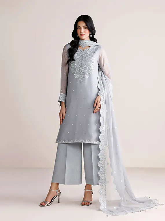 Farasha Unstitched Formal Chiffon Collection'26 (Pearl Whisper)