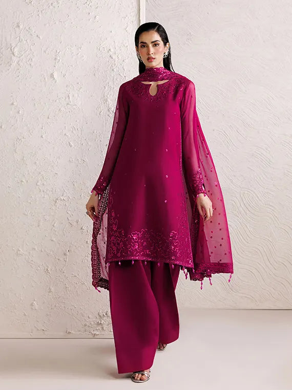 Farasha Unstitched Formal Chiffon Collection'26 (Rose Amour)