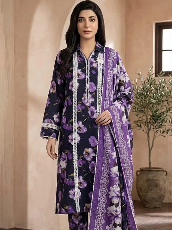 Fatima All Over Printed Embroidered Lawn Collection 2026 Vol-105 (D-06)