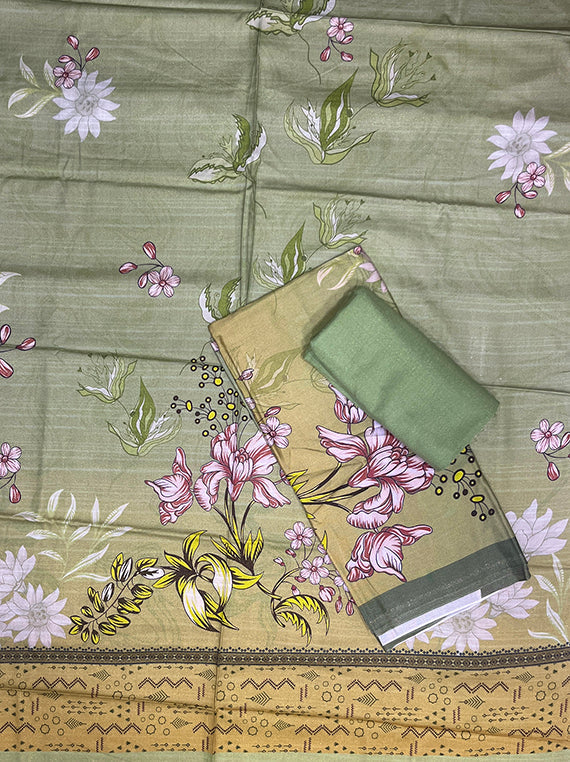 Flora Printed Zari Leather Peach Edit25 Vol-CB03 (CB03-02)