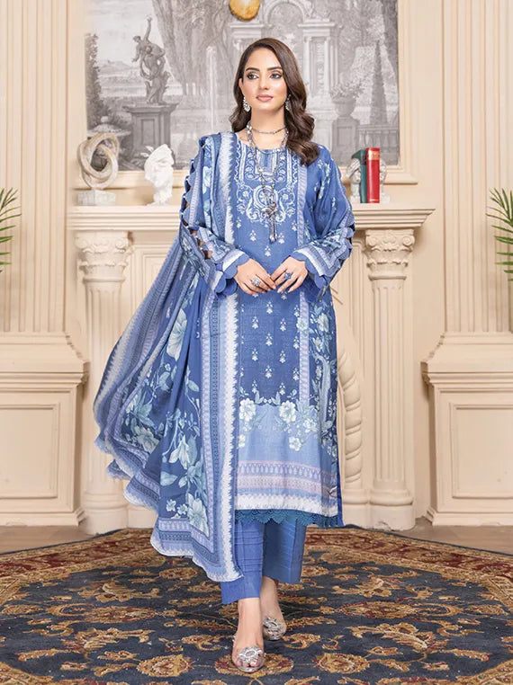 Flora Zari Leather Peach Collection 2025 By Chawla Fabric (D-07)