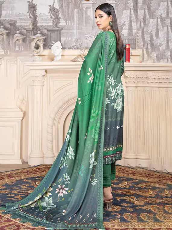 Flora Zari Leather Peach Collection 2025 By Chawla Fabric (D-08)