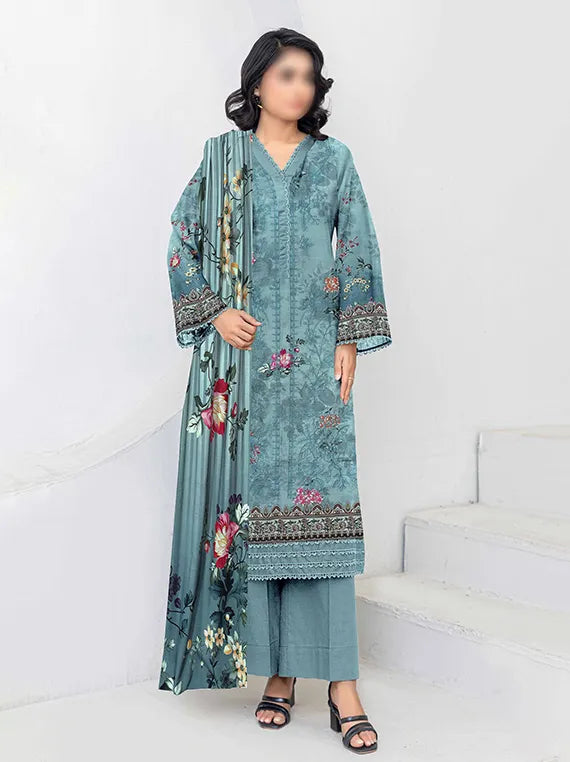Flora by Fantak Embroidered Bamboo Slub Airjet Collection 2025 (D-07)