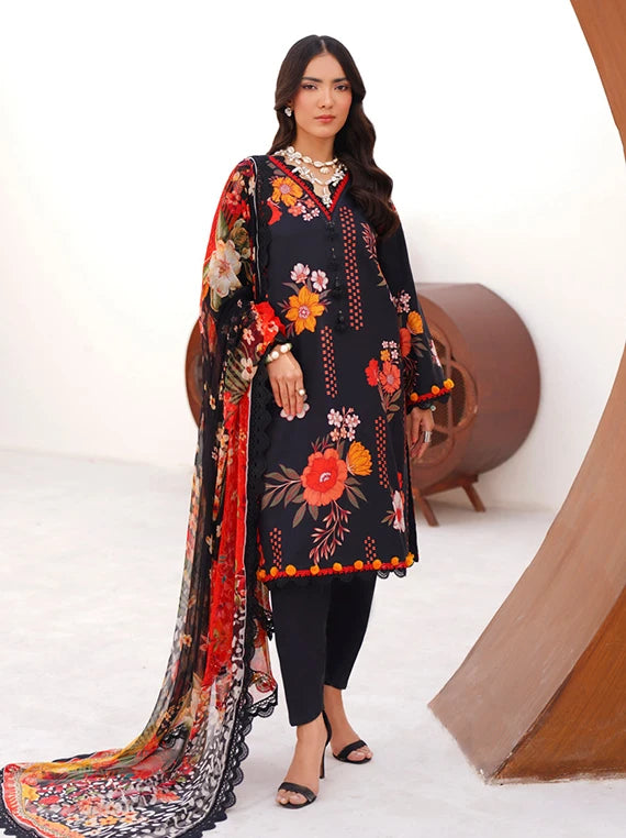 Floral Paradise Luxury Lawn Collection 2026 by Naqsh (Noir Luxe-00213)