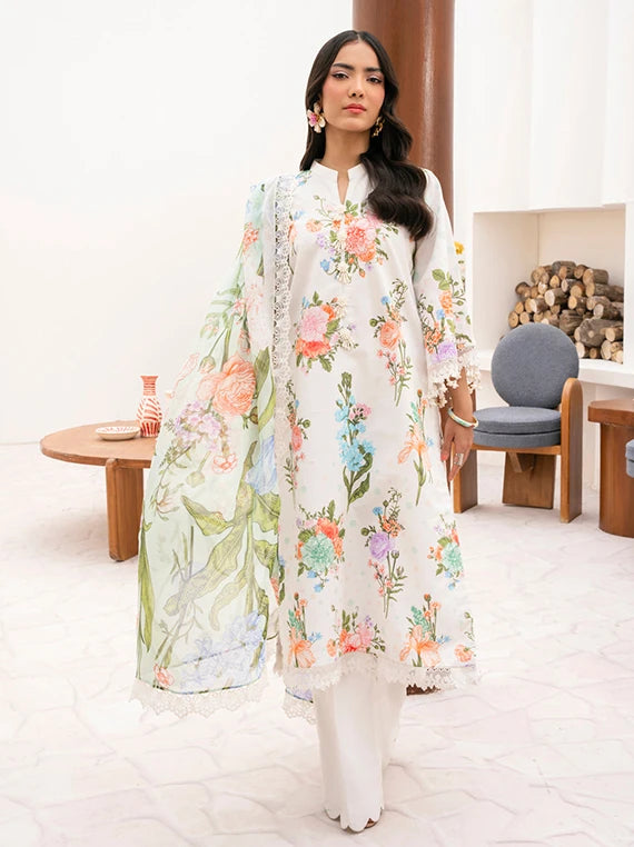 Floral Paradise Luxury Lawn Collection 2026 by Naqsh (Soft Pearl-00212)