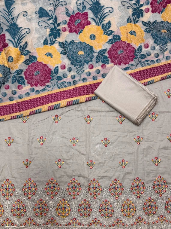 Flowers Printed Chikankari Lawn Edit26 Vol-26DE08 (D-03)