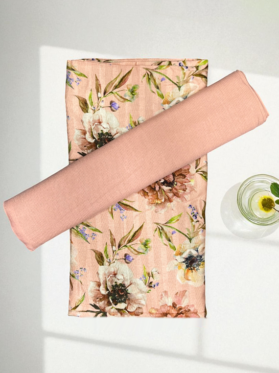 Frozen Printed Peach Leather Broshia Edit25 (LI13-07)