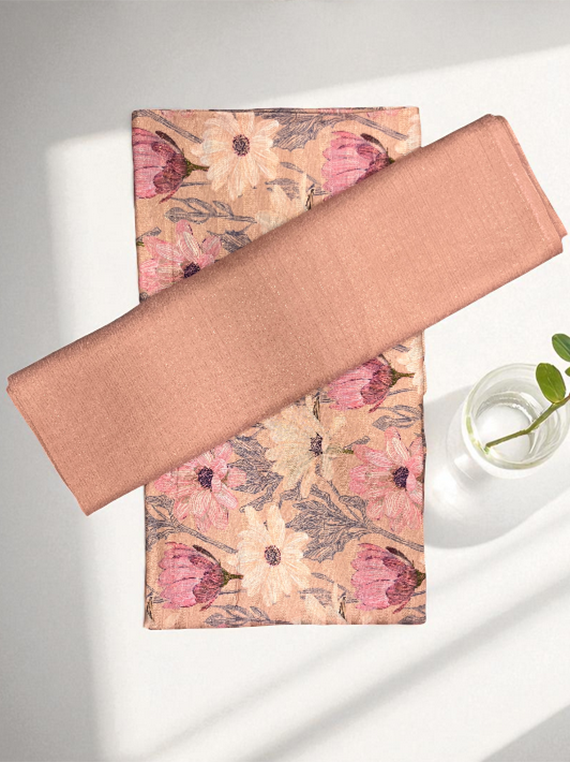 Frozen Printed Peach Leather Broshia Edit25 (LI13-09)