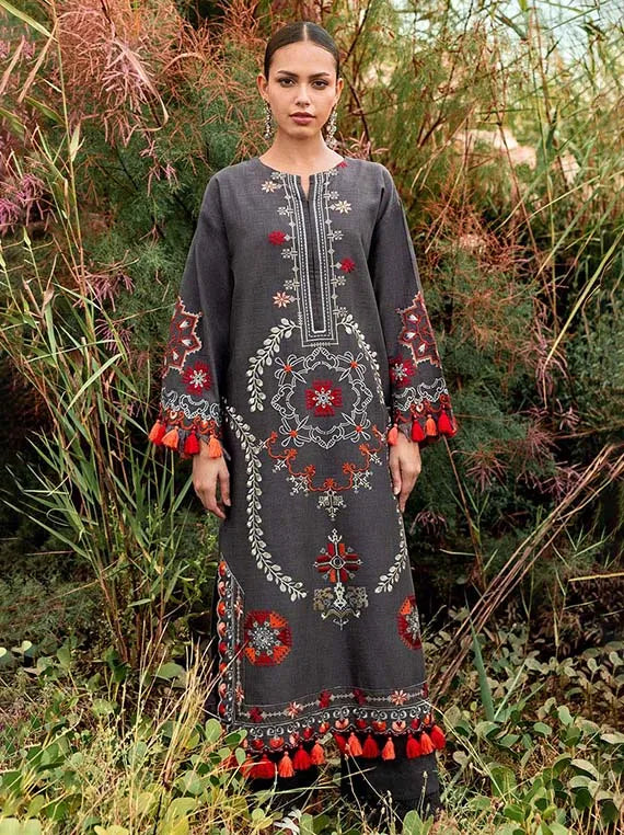 GUL AHMED Embroidered Khaddar Collection 2025 (TK-52008)