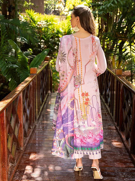 Ghazal Luxury Lawn Collection 2025 By Ramsha (G-01)
