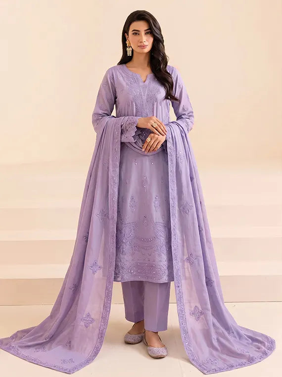 Glitzy by Fantak Unstitched Embroidered Karandi Collection'26 V-599