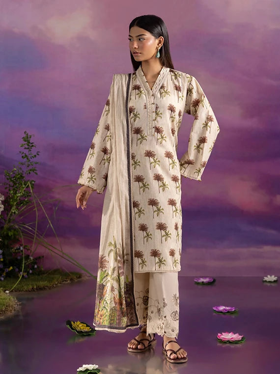 Golden Season by Gul Ahmed Printed Cotton Unstitched Collection 2026 (CBE-62005)