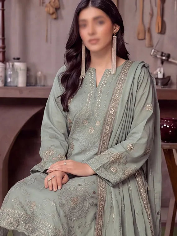 Grace by Fantak Unstitched Embroidered Viscose Collection'26 V-529 (D-04)
