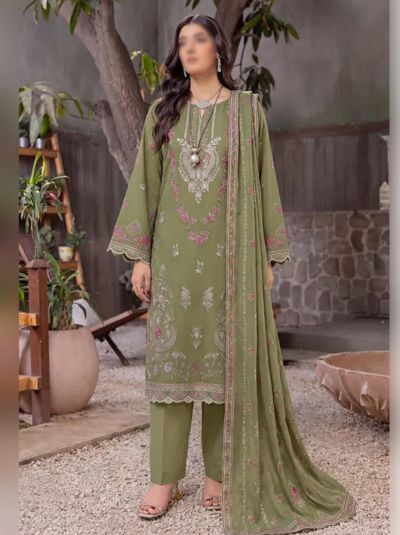 Grace by Fantak Unstitched Embroidered Viscose Collection'26 V-529 (D-06)