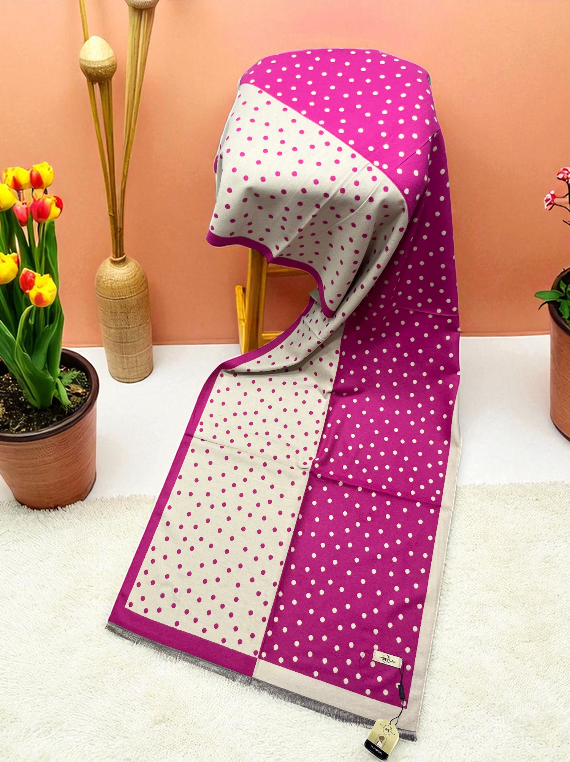 Graceful Printed Check Wool Stoller Edit25 (25ST27-02)