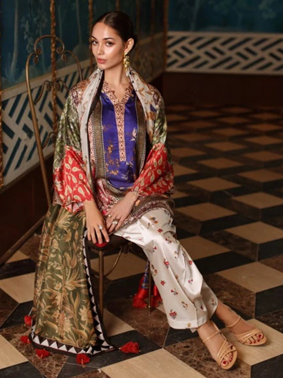Gul Ahmed Printed Silk Unstitched Collection 2026 (S-62022)