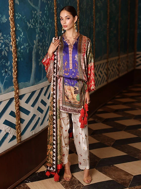 Gul Ahmed Printed Silk Unstitched Collection 2026 (S-62022)