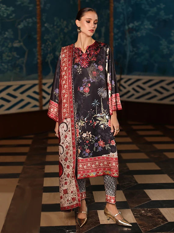 Gul Ahmed Printed Silk Unstitched Collection 2026 (S-62023)