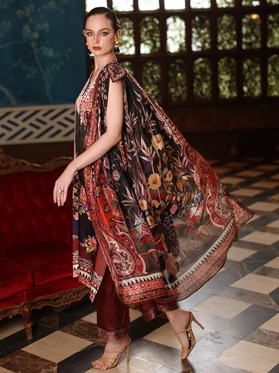 Gul Ahmed Printed Silk Unstitched Collection 2026 (S-62025)