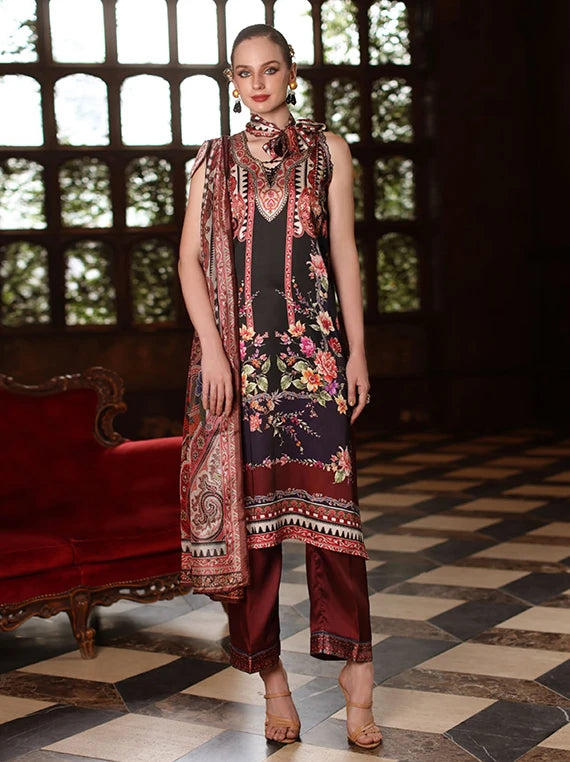 Gul Ahmed Printed Silk Unstitched Collection 2026 (S-62025)