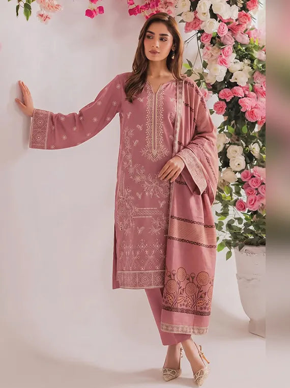 Gul Bano by Eleganza Unstitched Embroidered Winter Collection'26 V-119 (D-05)