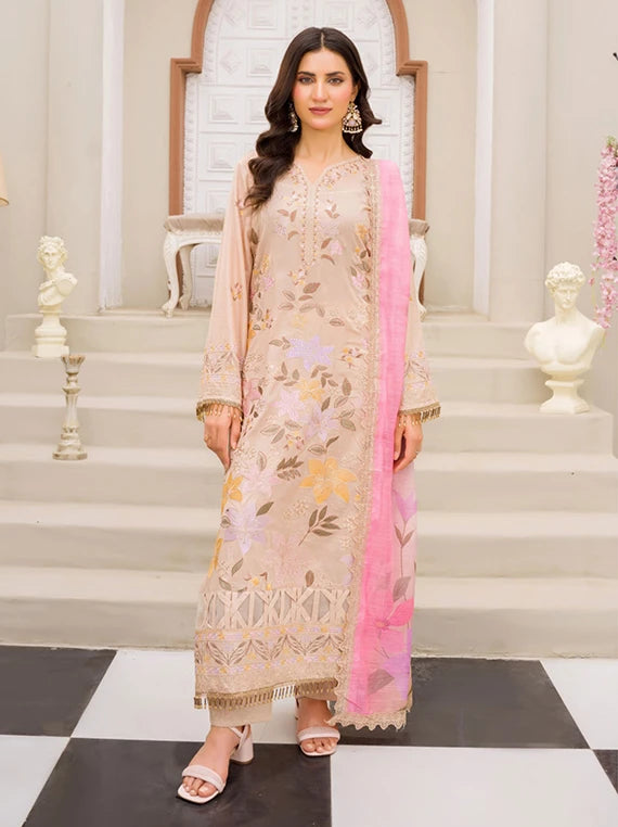 Gul Laila by Manizay Embroidered Lawn Collection 2026 (D-01)