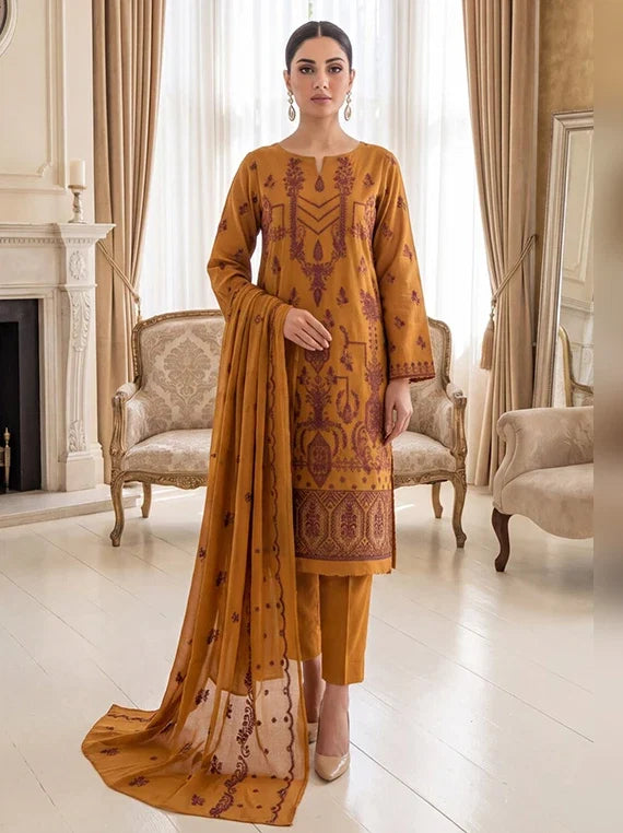 Gul Noor By Manizay Embroidered Karandi 2026 (D-01)