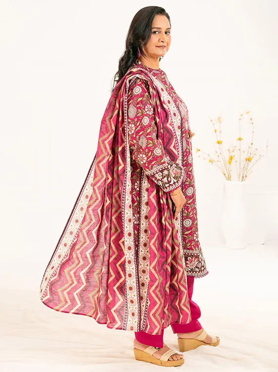 GulAhmed Printed Embroidered Khaddar Collection 2026 (K-52109)