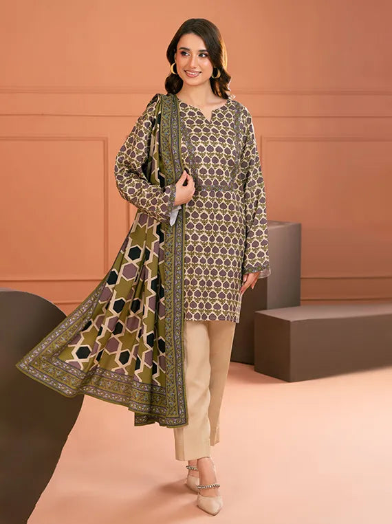Gul Ahmed Printed Linen Collection 2025 (LT52022)
