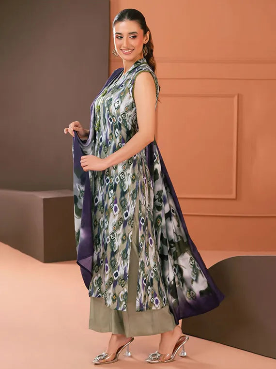 Gul Ahmed Printed Linen Collection 2025 (LT52030)