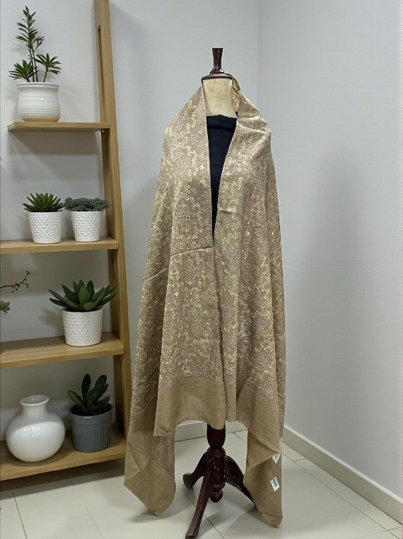 Guldasta Embroidered Sequins Jall Wool Shawl Edit 2025 (25DS08-01)