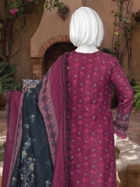 HAREEM Printed Embroidered Lawn Collection 2026 By ABC (D-03)
