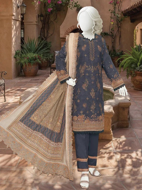 HAREEM Printed Embroidered Lawn Collection 2026 By ABC (D-08)