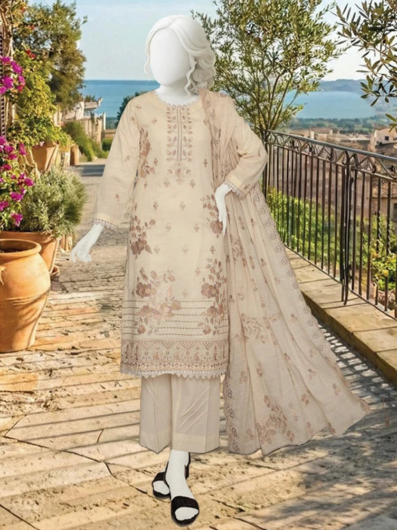 HAYAT Embroidered Slub Lawn Collection 2026 By ABC (D-03)