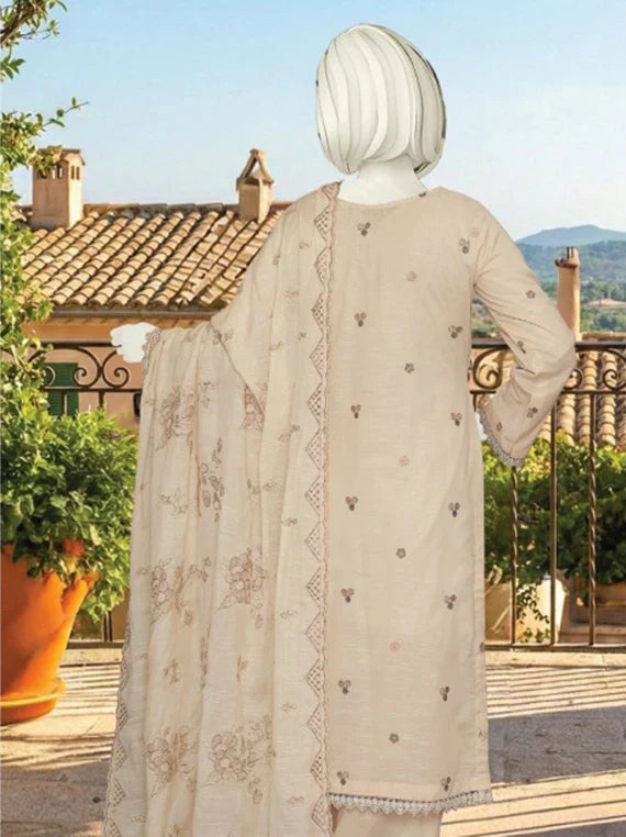 HAYAT Embroidered Slub Lawn Collection 2026 By ABC (D-05)