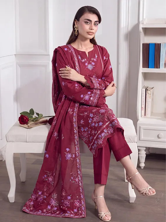 Inaya by Fantak Unstitched Dhanak Karandi Collection'26 V-550 (D-03)