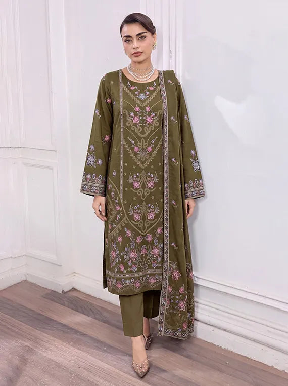 Inaya by Fantak Unstitched Dhanak Karandi Collection'26 V-550 (D-06)