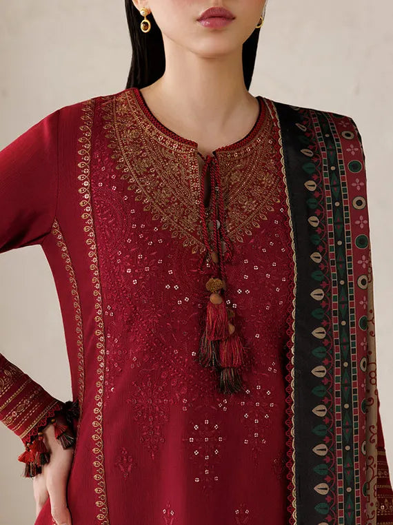 Jazmin Embroidered Khaddar Unstitched Winter'26 Drop-II (UW-0252)