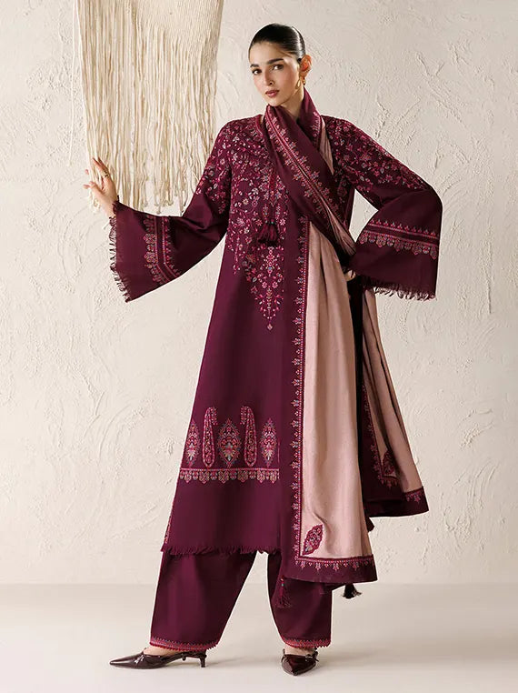 Jazmin Embroidered Khaddar Unstitched Winter'26 Drop-II (UW-0291)