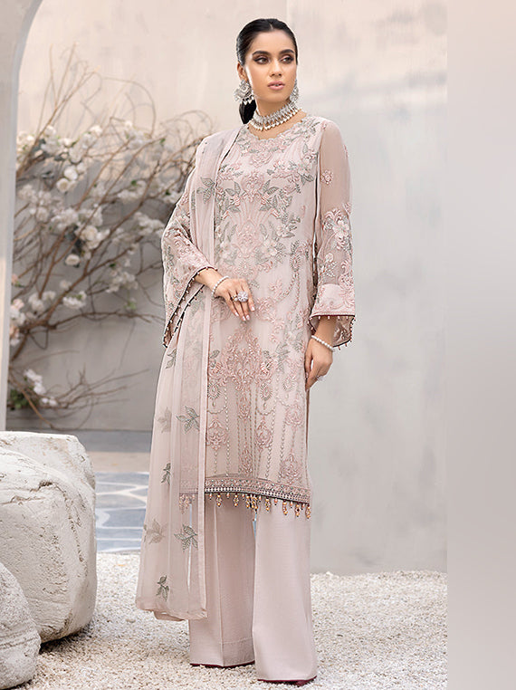 Flossie Festive Embroidered Unstitched Collection'26 (K-1202 Charismatic Pink)
