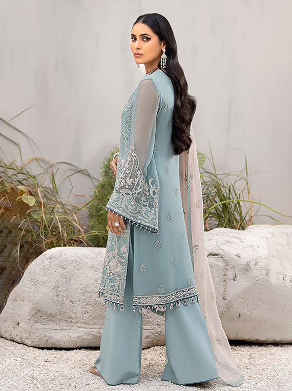 Flossie Festive Embroidered Unstitched Collection'26 (K-1203 Skylisse)